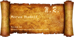 Morva Rudolf névjegykártya